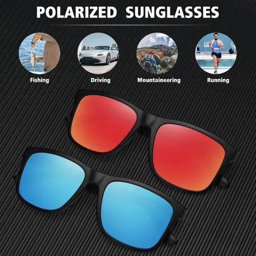 Vista 6 de MEETSUN Gafas de sol polarizadas para hombres y mujeres protección UV Estándar