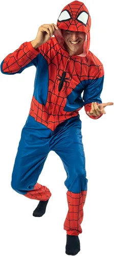 Vista 5 de Bioworld Disfraz de Spider-Man con capucha para hombre, disfraz de cosplay
