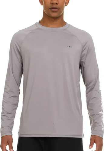 Vista 3 de Champion Camiseta de natación de manga larga para hombre, UPF 50+ de secado Gris claro