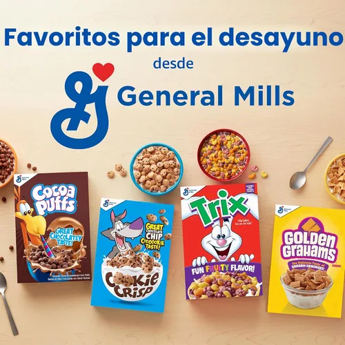 Vista 10 de Cereal para el Desayuno Cookie Crisp, Sabor a Galleta con Trocitos de Chocolate, Hecho con Grano Integral, 10.6 oz