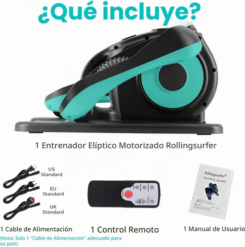 Vista 6 de Rollingsurfer Under Desk Elliptical Machine, Electric Leg Exerciser for Seniors, Compact Seated Pedal Exerciser, Portable Elliptical Trainer with