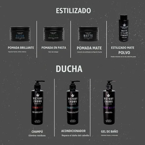 Vista 7 de Victory Crown Pomada mate – Cera de peinado de alta sujeción, sin brillo