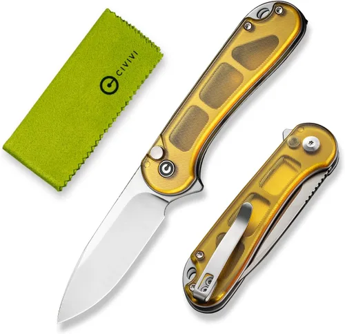 Vista 10 de CIVIVI Elementum II - Navaja de bolsillo plegable, hoja de acero Nitro-V de 2.96 pulgadas, mango G10, cuchillo utilitario con clip de bolsillo Negro