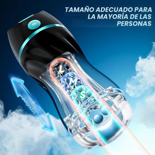 Vista 6 de EINSEO Masturbador masculino de succión, coño de bolsillo AI con 7 modos de juguetes para adultos Hands-free suction male stroker with 7 modes, 3D