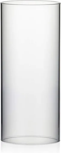 Vista 10 de WGVI Funda para portavelas Hurricane, ancho de 2 pulgadas, altura de 12 pulgadas, portavelas cilíndrico de vidrio transparente, tubo de chimenea