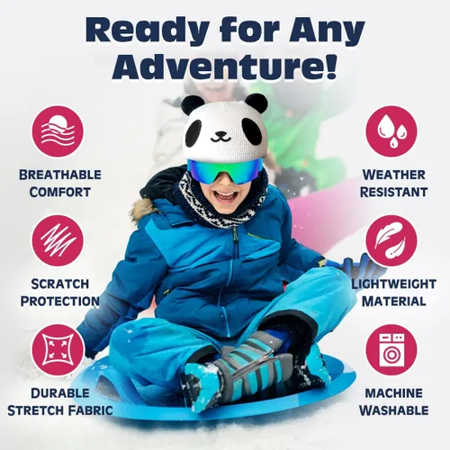 Vista 3 de Cubierta para Casco de Esquí YCONNECT, Adecuada para Cascos de Esquí, Snowboard, Patineta - Divertidos Regalos Graciosos para Niños y Adultos
