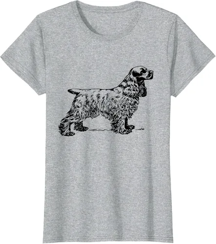 Vista 30 de Cocker Spaniel - Camiseta para perro Cocker Spaniel, gris, S Asfalto