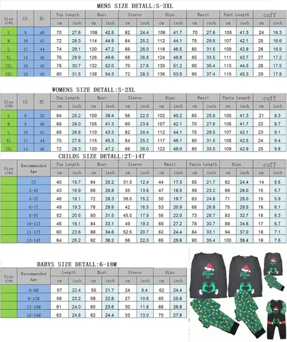 Vista 7 de Yiiciovy Pijamas de Navidad para la familia, pijamas de Navidad a juego para parejas, bebés, niños, pijamas de Navidad, juegos de ropa de dormir