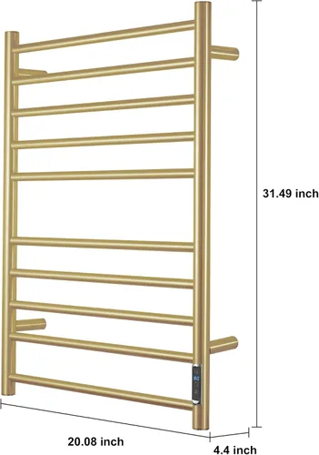 Vista 6 de Toalleros térmicos para baño, calentadores eléctricos de toallas para montar en la pared con temporizador y control de temperatura, calentador