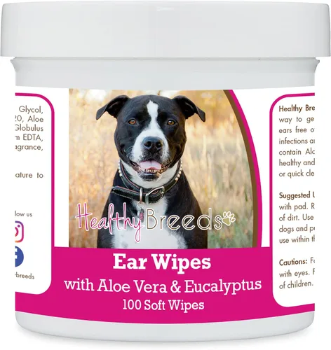 Vista 189 de Healthy Breeds Affenpinscher Toallitas de limpieza de oídos con aloe y eucalipto para perros, 100