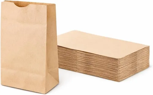 Vista 10 de Bolsas marrones de 1 libra, paquete de 100 (3.5 pulgadas de ancho x 6.5 pulgadas de alto x 2.3 pulgadas de largo)