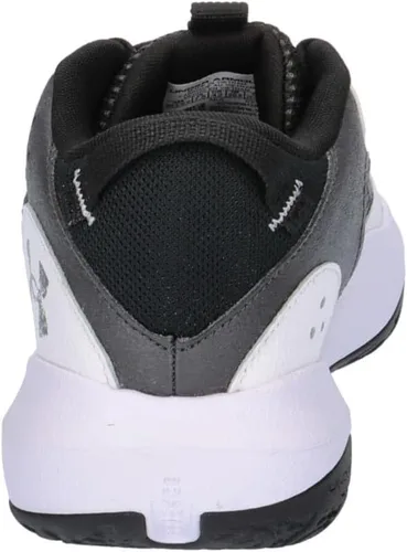 Vista 6 de Under Armour Men's Lockdown 6 Basketball Shoes (101) Blanco/Gris azabache/Negro