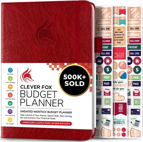 Vista 12 de Clever Fox Planificador de presupuesto de bolsillo, mini cuaderno de seguimiento de gastos. Organizador de presupuestos mensual, cuaderno