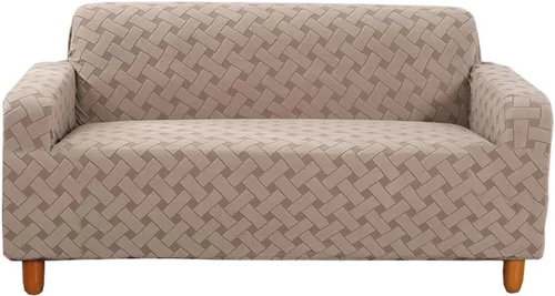 Vista 10 de Fundas elásticas para sofá de 1/2/3/4 plazas, funda para sofá biplaza/sillón, funda de sofá modular en forma de L, protector universal de muebles
