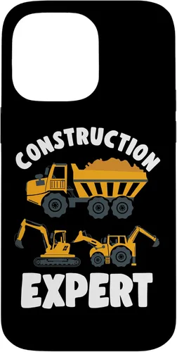 Vista 21 de iPhone 13 Pro Max Truck Construction Expert Excavator Digger para niño pequeño caso