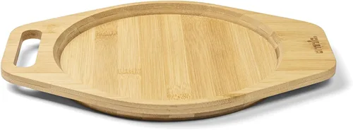 Vista 3 de Omnia Salvamanteles de bambú – Soporte para olla de mesa – Tabla para horno Omnia – Protección de mesa para utensilios de cocina