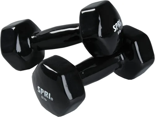 Vista 8 de SPRI Juego de 2 mancuernas de mano con revestimiento de vinilo para ejercicio y fitness, equipo de gimnasio en casa, entrenamiento de fuerza, pesas