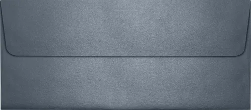 Vista 10 de LUXPaper Sobres comerciales #10 Despegar y prensar 4 1/8 pulgadas x 9 1/2 pulgadas aguamarina metálica Texto de 80 libras 50