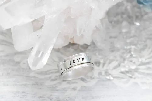 Vista 6 de Purity Ring True Love Waits Stamped Sterling Silver Spinner Ring