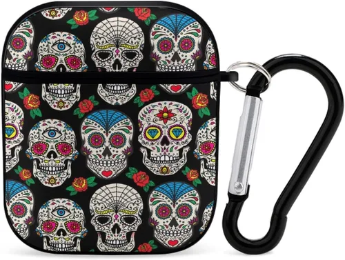 Vista 17 de Funda protectora de silicona compatible con AirPods 2 y 1 (camuflaje militar de camuflaje frío)