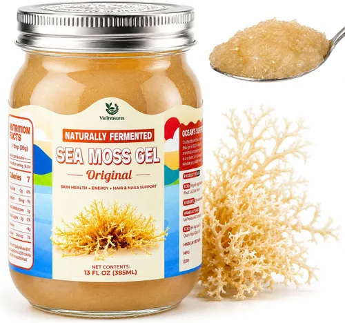 Vista 11 de Naturally Fermented Sea Moss Gel, Aloe Vera, 13 oz (385g)
