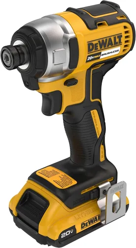 Vista 7 de DEWALT Atornillador de Impacto 20V MAX, 1/4 Pulgada, Batería y Cargador Incluidos (DCF787D1)