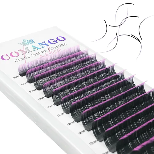 Vista 34 de CoMango Easy Fan - Extensiones de pestañas rizadas C/D de 0.05/0.003 in, pestañas de volumen que florecen automáticamente, color negro mate 2D-20D