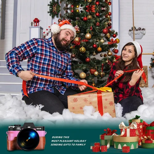 Vista 7 de Cámaras digitales para fotografía y video, cámara de vlogging 4K 48MP para YouTube con pantalla abatible de 180°, zoom digital 16X, gran angular