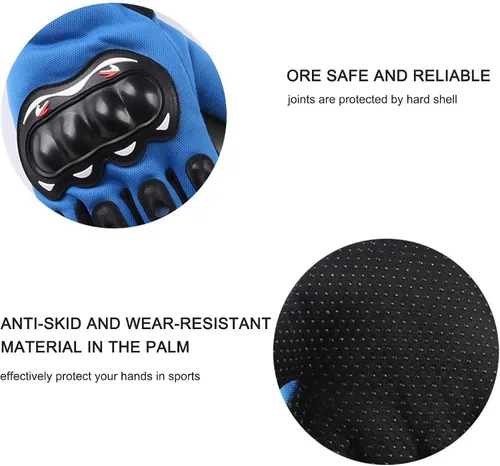 Vista 2 de ERYUE Mitones, Guantes de Motocicleta de los Hombres Pantalla Tocante de Dedo Completo Guantes de Ciclismo Guantes Cálidos para Moto MTB Ciclismo