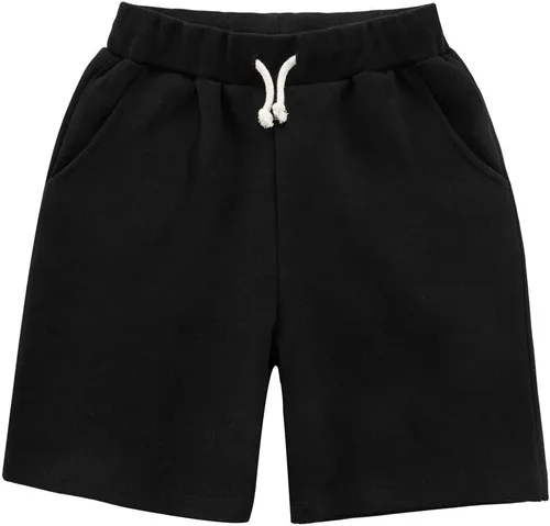 Vista 2 de UNCOO - Paquete de 2 pantalones cortos deportivos de tela deportiva saludable para niños (edad 3-12 años)