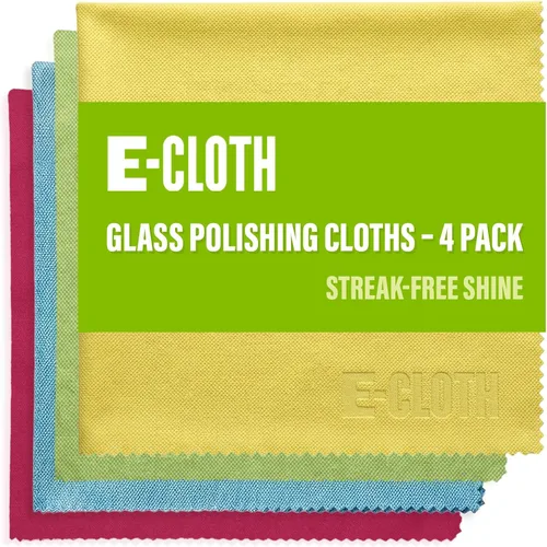 Vista 22 de E-Cloth - Paños para vidrio y pulido, limpiador de vidrio de microfibra premium, ideal para ventanas, vidrio y espejos, lavable y reutilizable