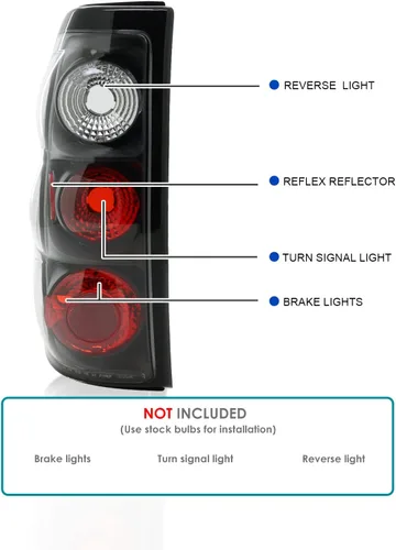 Vista 3 de Chevy Silverado 1500 2500 3500 Luces traseras., Negro