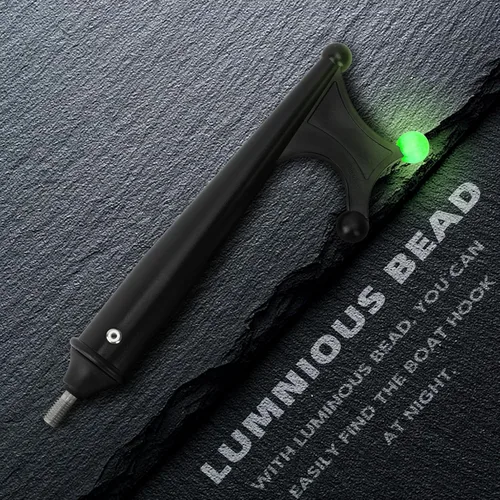 Vista 5 de SANLIKE Aluminum Boat Hook, 5 Section Telescopic Dock Pole, Black Scratch-Resistant Boat Hook With Luminous Bead, Improved Visibility At Docks