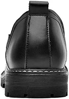 Vista 4 de Zapatos Oxfords para hombres de vestir casual botas para hombre zapato Chelsea cuero formal hombre moda marrón negro amarillo blanco tamaño grande
