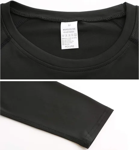 Vista 6 de Camisetas deportivas de manga larga de compresión para hombre (paquete de 3)