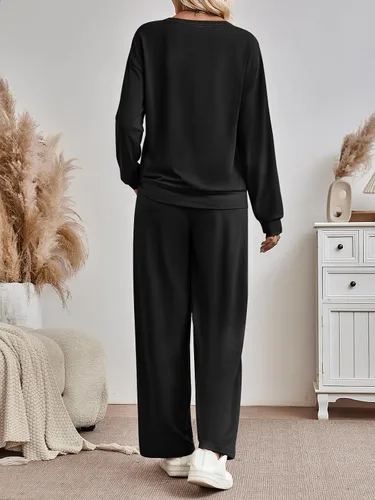 Vista 4 de AUTOMET - Conjunto deportivo de 2 piezas para mujer, atuendo a juego, sudadera para viajar, ropa de moda de otoño