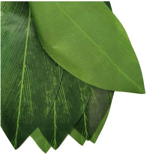 Vista 4 de LITTLE FEATHER Falda hawaiana de hoja de Ti Hula verde Luau accesorio de fiesta (niños)