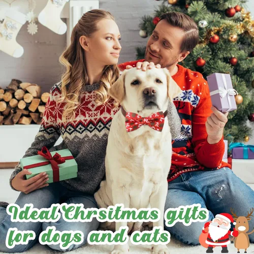 Vista 6 de Talltalk 30 Piezas de Corbatines para Perro, Lazos para Perro a Granel, Accesorios Festivos para Perro, Adornos para Collares Desmontables, Lazos