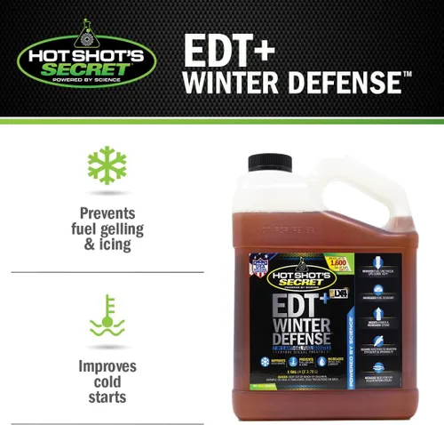 Vista 3 de Hot Shot's Secret EDT+ Winter Defense, aditivo de combustible diésel 7 en 1 anti-gel - Previene la gelificación, protege el sistema de combustible