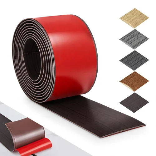 Vista 14 de Bnell Tira de Transición de Piso Autoadhesiva de Vinilo Laminado Tira Cubierta de Piso de 3" Tira Divisora Plana de Piso para Unir Espacios de Piso