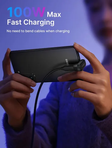 Vista 3 de JSAUX Adaptador USB-C 180, paquete de 2, ángulo de 180 grados y convertidor tipo C a USB-A, ideal para Steam Deck, Switch, laptops, tablets, Gris