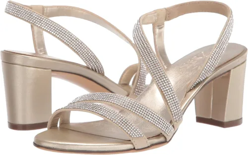 Vista 7 de Naturalizer Sandalias de tacón Vanessa para mujer, Oro