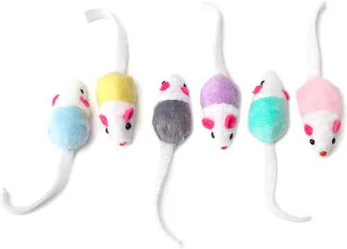 Vista 7 de CHIWAVA Ratones interactivos de juguete para gatos de 36 piezas de 1.8 pulgadas con sonajero de hierba gatera