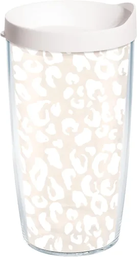 Vista 12 de Tervis Leopard Collection - Vaso aislado de doble pared hecho en Estados Unidos mantiene las bebidas frías y calientes, 16 onzas, paquete de 4