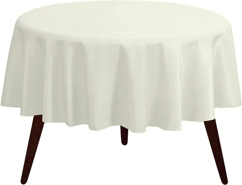 Vista 138 de Pomp - Mantel premium de poliéster con estampado abstracto de 52 x 52 pulgadas cuadradas Tela de fácil cuidado, resistente a arrugas y manchas