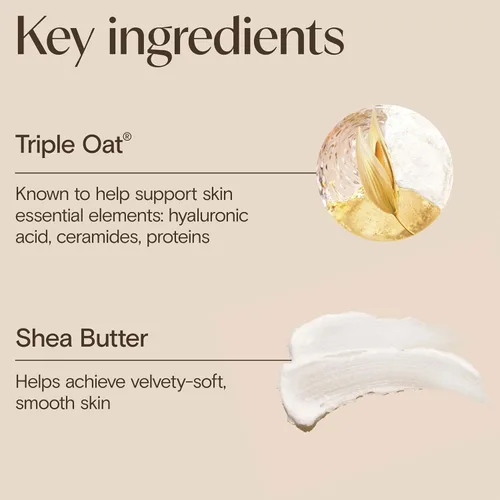 Vista 4 de Aveeno Skin Relief - Loción Hidratante Fórmula triple de avena y manteca de karité, absorción rápida, no comedogénica, piel sensible muy seca