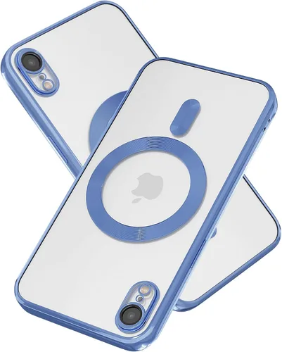 Vista 14 de Funda magnética para iPhone 8, borde galvanizado, parte trasera transparente, funda protectora delgada con protección de cámara, compatible