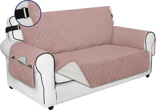 Vista 35 de PureFit Funda de sofá reversible resistente al agua, lavable a máquina, con espuma antideslizante y correa ajustable para perros, mascotas