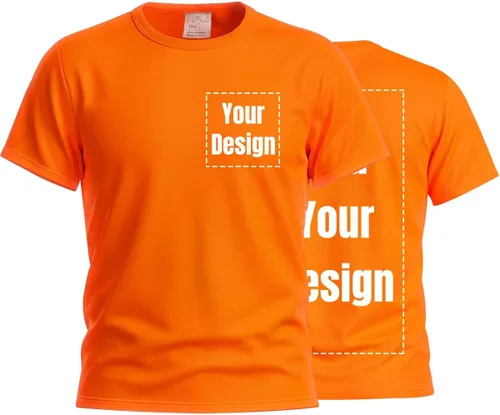 Vista 8 de Camiseta Hi Vis con tira reflectante de alta visibilidad, camisetas de seguridad personalizadas para tu logotipo, camisas de trabajo al aire libre
