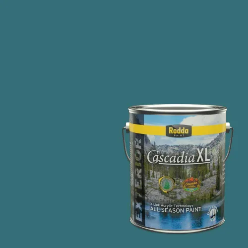 Vista 155 de Rodda Paint CASCADIA XL Pintura e imprimación satinada exterior en uno, cuarto de galón, Aquafir